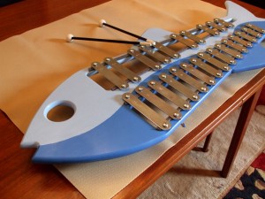 One fish xylophone to go.