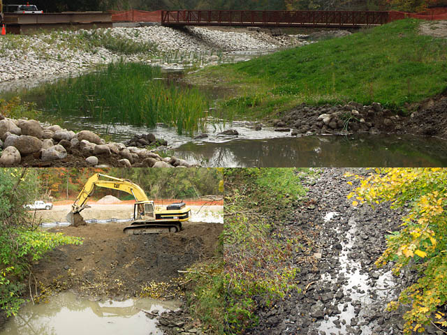 The new and old Don River channels The new and old Don River channels