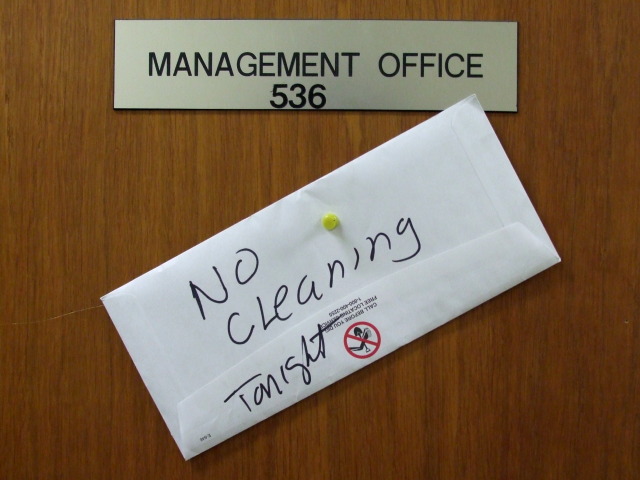 No cleaning tonight