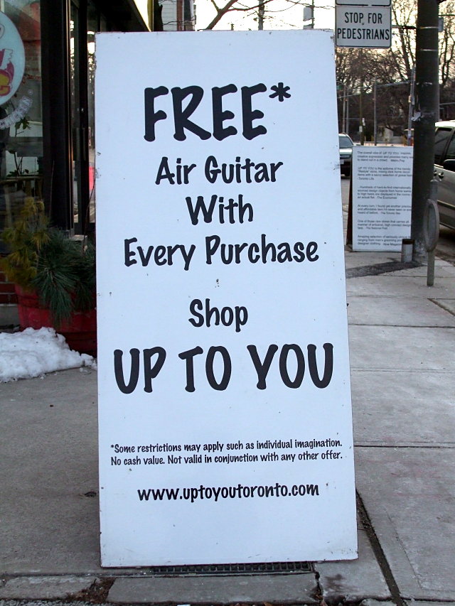 Free air guitar with every purchase