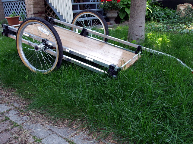 bicycle lawn mower trailer