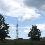 The top of the Oak Ridges Moraine is marked by a communications tower at 18th Sideroad.