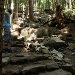 All the way up, you pass people who are pausing for breath, a snack, or some pictures. On a sunny and hot Friday afternoon, the trail was quite crowded. There were only a couple of occasions when I couldn