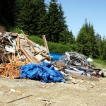 No matter where you are, service roads always seem to lead to rubbish piles.