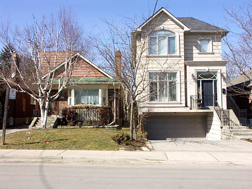 The original monster house and its new neighbour