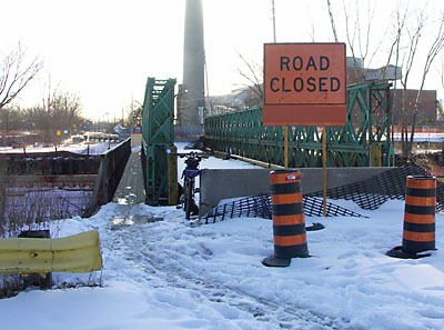 Unwin Ave Bridge is closed for the season