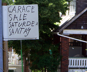 Garage Sale Saturdea Santay