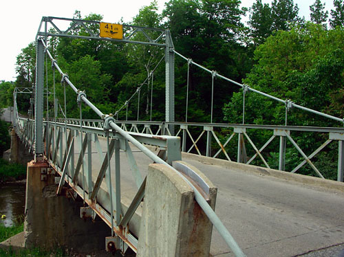 Sewells Road suspension bridge in Scarborough