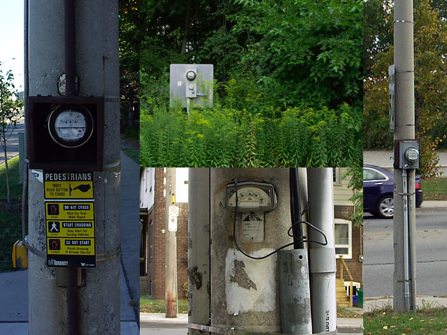 A medley of meters standing watch over…something or other.