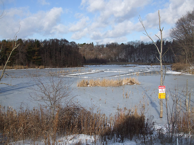 Natural ice rink in E.T. Seton Park, gone until the next freeze