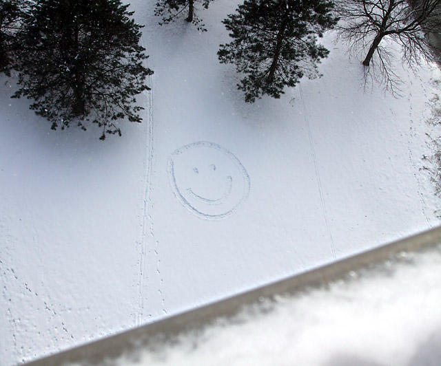 Smiley in the snow
