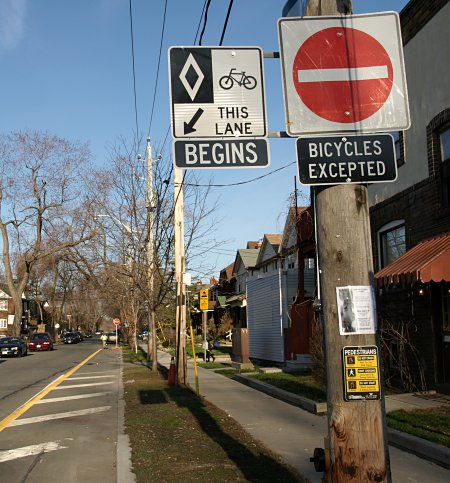 Bike lane signs unwrapped after almost 5 months in darkness