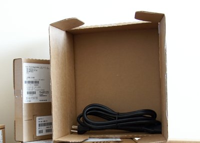 Power cord in a box