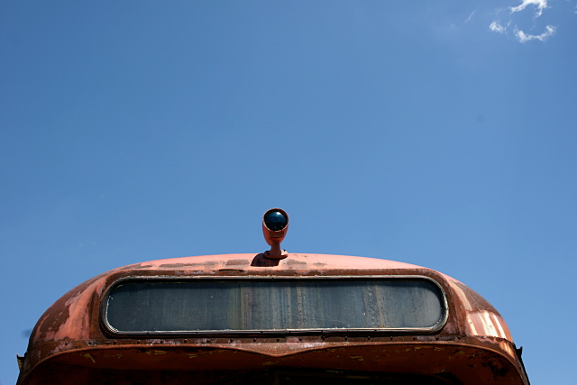 An old streetcar has seen better days