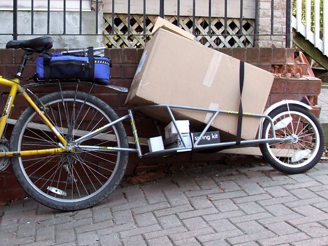 Carrying a full load on my bike trailer