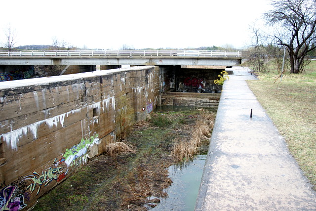 Looking down the middle lock
