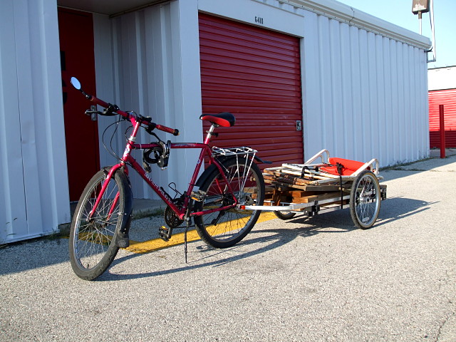 Homebuilt bike trailer