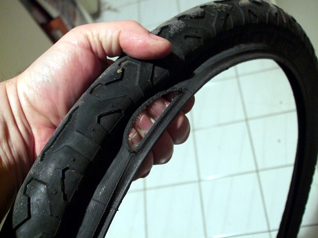 A three-finger tear in a tire can't be fixed with a piece of duct tape.