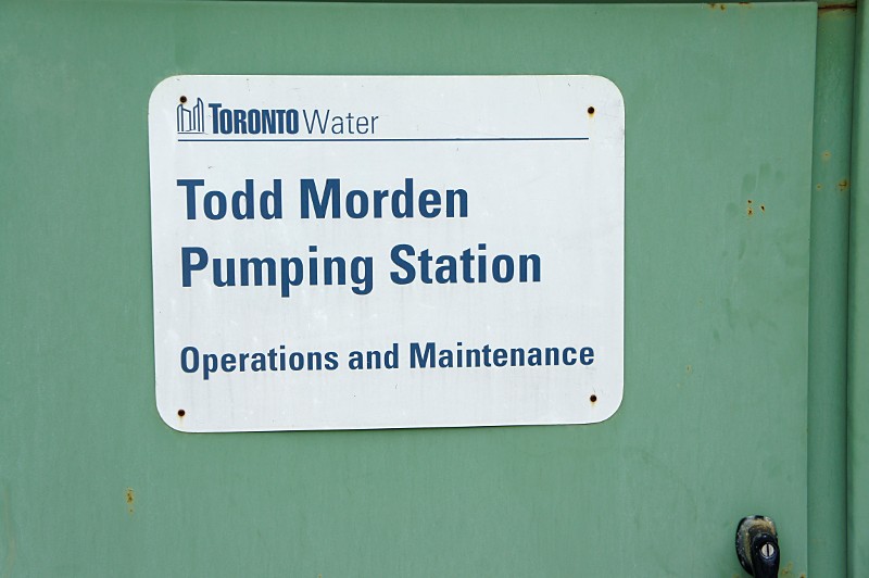 Todd Morden pumping station sign