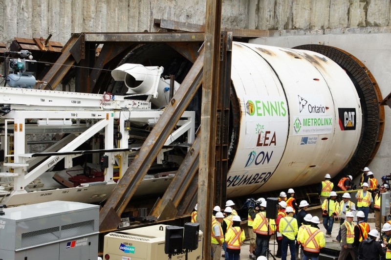 Tunnel Boring Machine gets started on the Eglinton Crosstown LRT