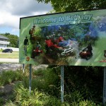 Says the sign when you arrive in town: Welcome to Bethany, where Riding is a privilege and Nature is respected. Alrighty then.